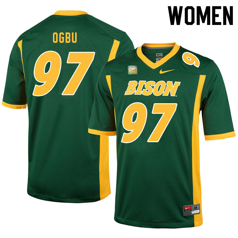 Women #97 Bartholomew Ogbu North Dakota State Bison College Football Jerseys Sale-Green